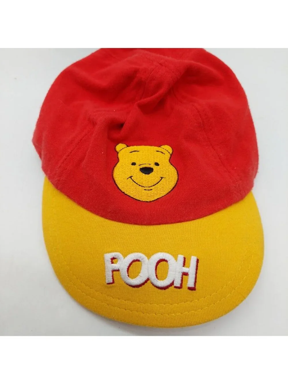 Walt Disney World Kids Baby Winnie the Pooh Fitted Hat Red Yellow READ